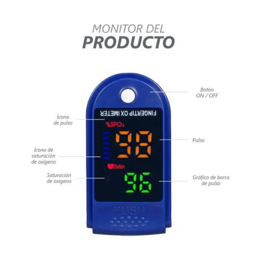 Oxímetro - Medidor de saturación de oxígeno y pulso